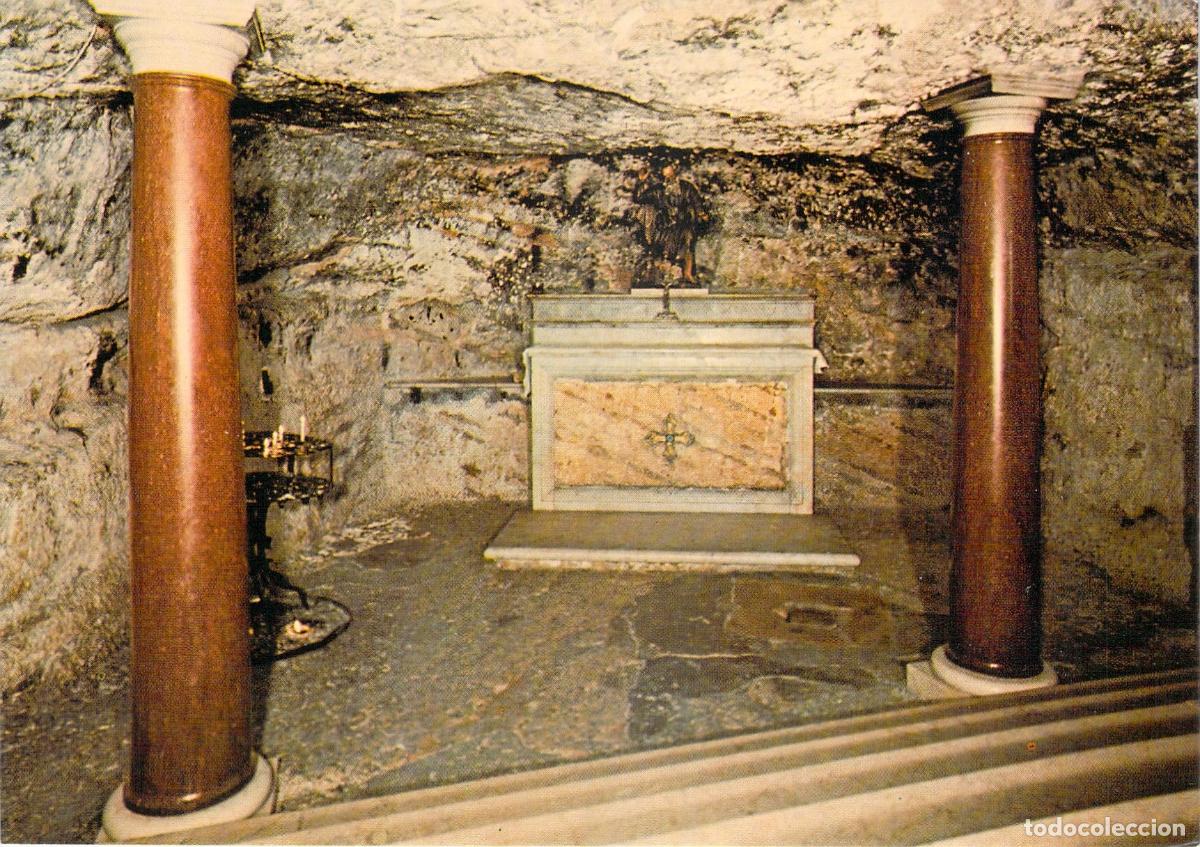Cartoline: Postal de la Gruta de San El&iacute;as, Monte Carmelo, Israel