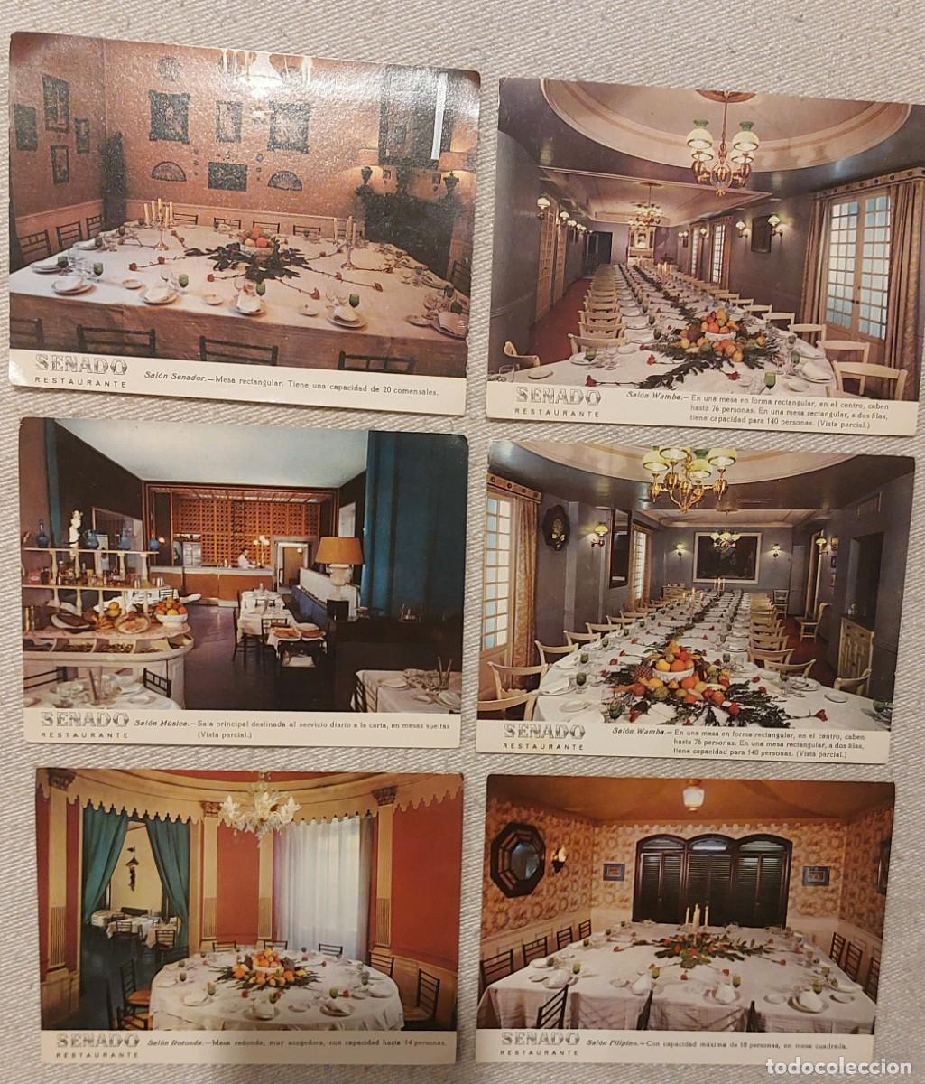 Postales: 6 POSTALES ANTIGUAS DEL RESTAURANTE &rdquo;SENADO&rdquo; EN MADRID. 1965