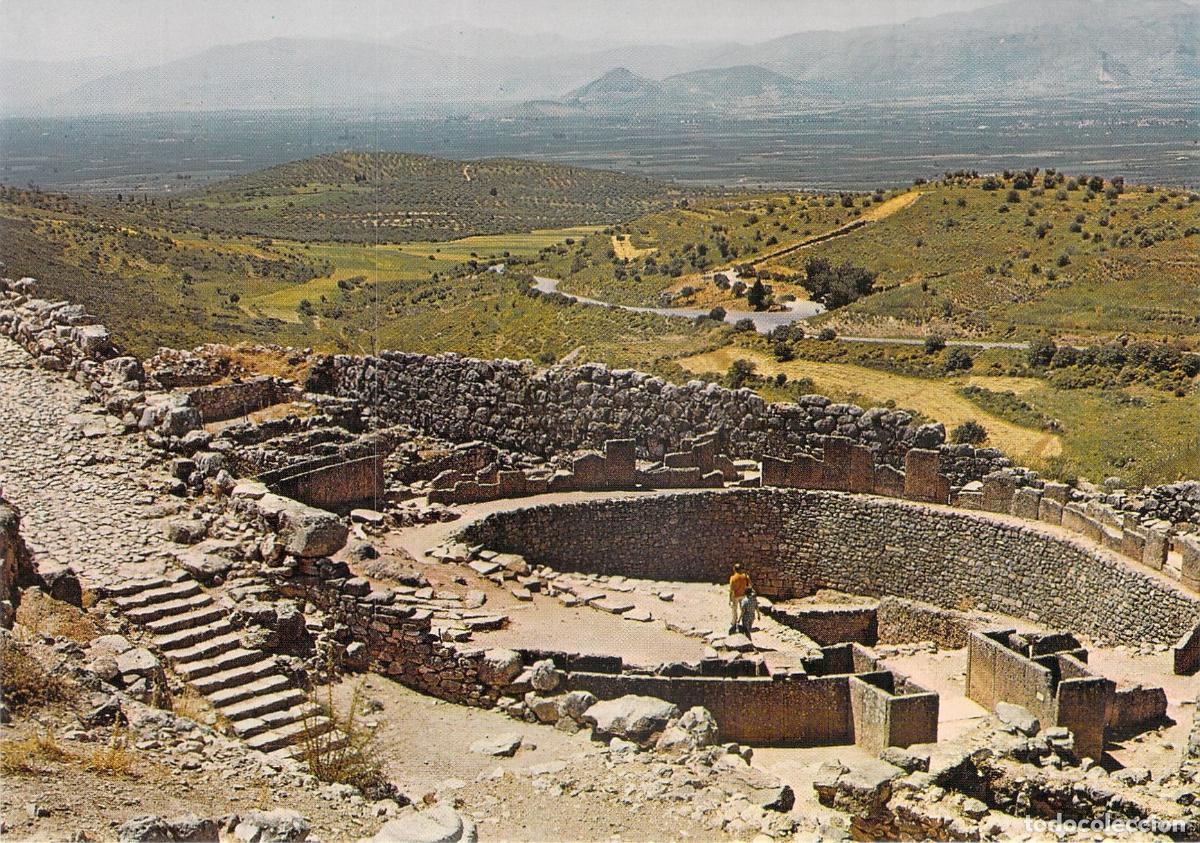 Postcards: Postal de Micenas, Grecia: Vista del C&iacute;rculo de Tumbas A