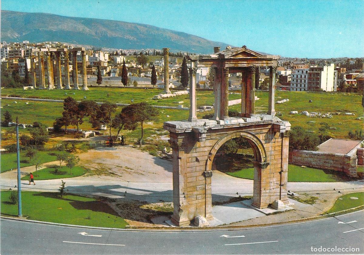 Cartes Postales: Postal de Atenas: Puerta de Adriano y Templo de Zeus Ol&iacute;mpico