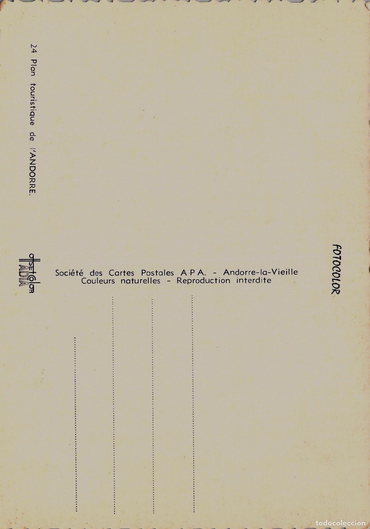 Postales: Postal con Mapa Ilustrado Tur&iacute;stico de Andorra - Foto 2