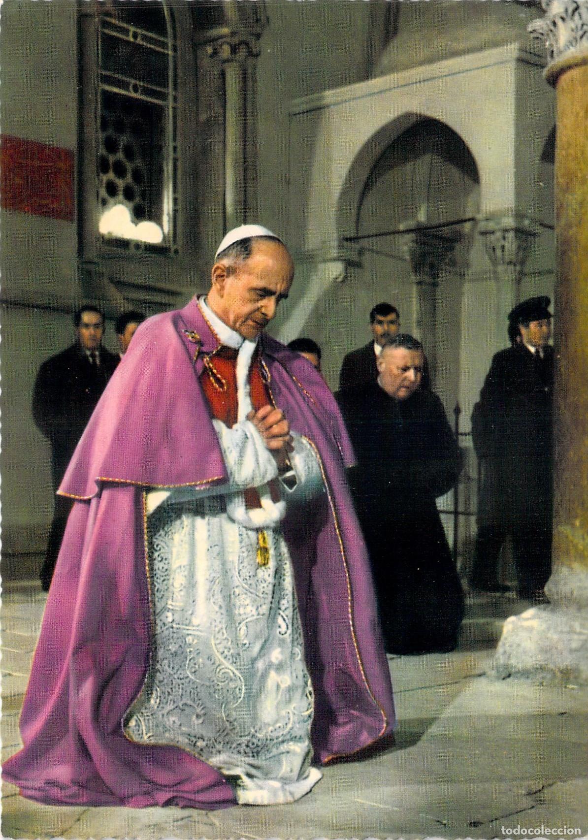 Cartes Postales: Postal de Papa Pablo VI en Oraci&oacute;n, Foto de Bruno Bernard