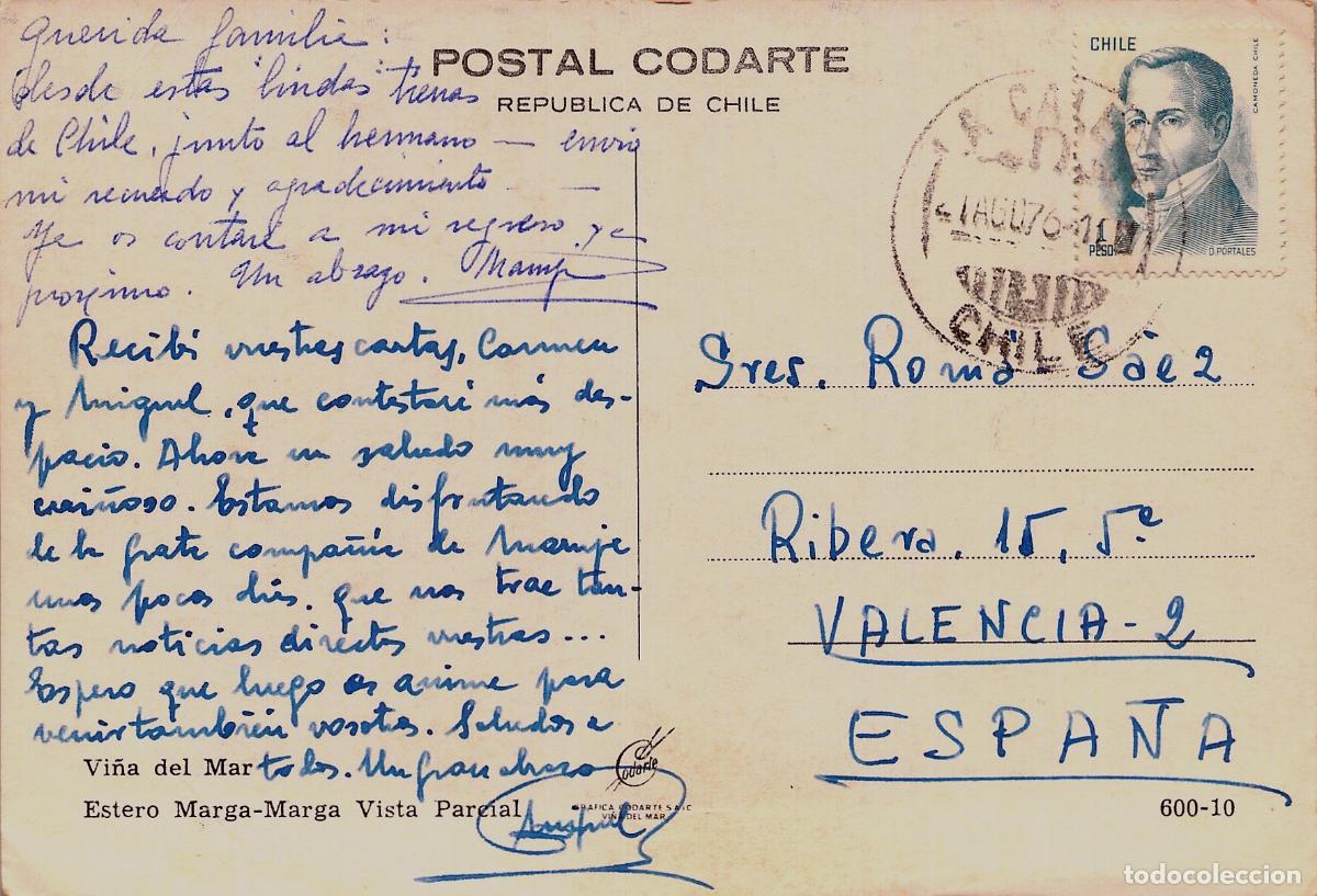 Postales: Postal de Vi&ntilde;a del Mar - Estero Marga-Marga y Puente - Foto 2
