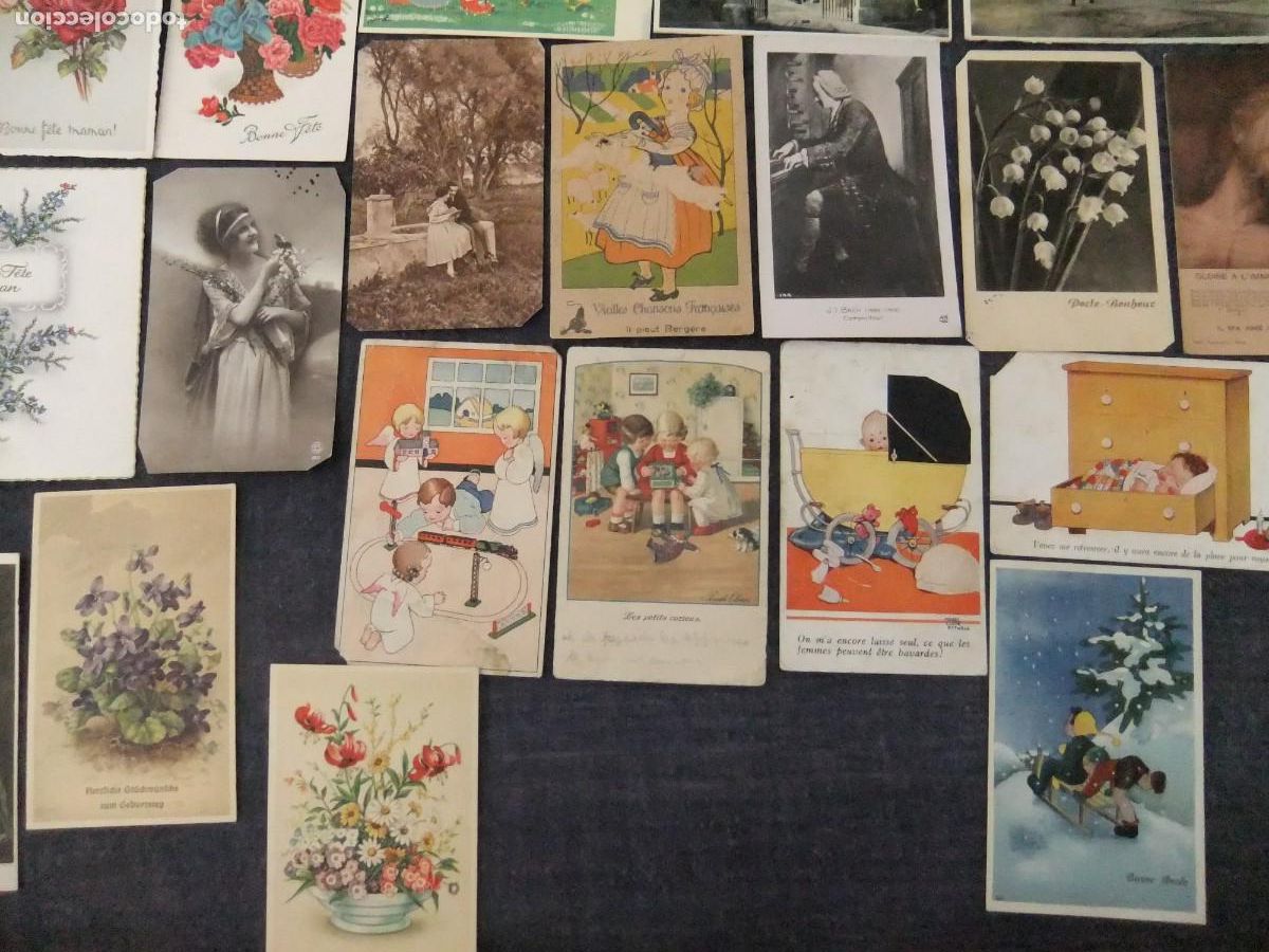 Postales: LOTE DE ANTIGUAS TARJETAS POSTALES - Foto 5