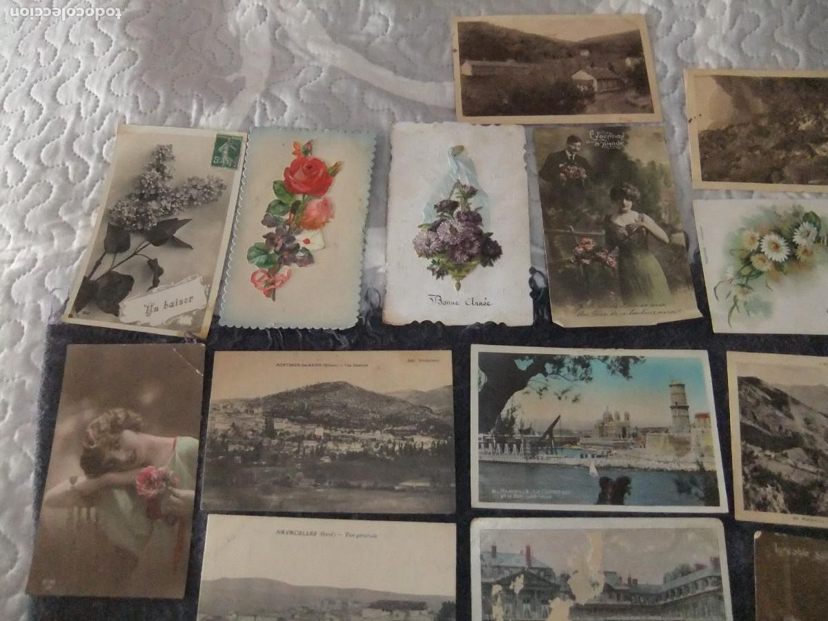 Postales: LOTE DE ANTIGUAS TARJETAS POSTALES - Foto 3