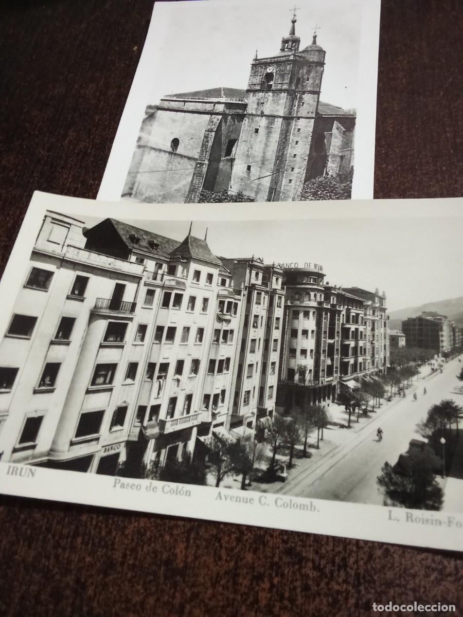 Cartes Postales: Irun.Paseo de Colon y Iglesia Parroquial.
