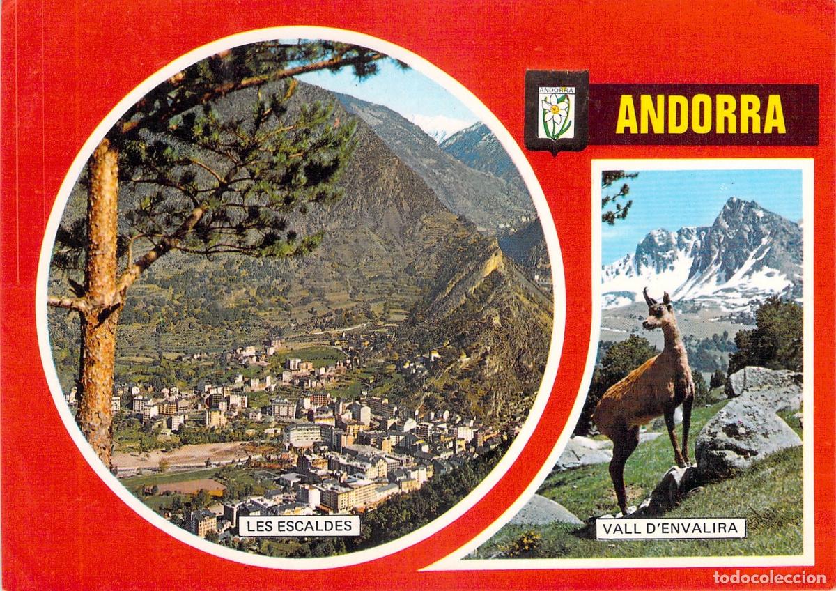 Cartes Postales: Postal de Andorra con Vistas de Les Escaldes y Vall d'Envalira