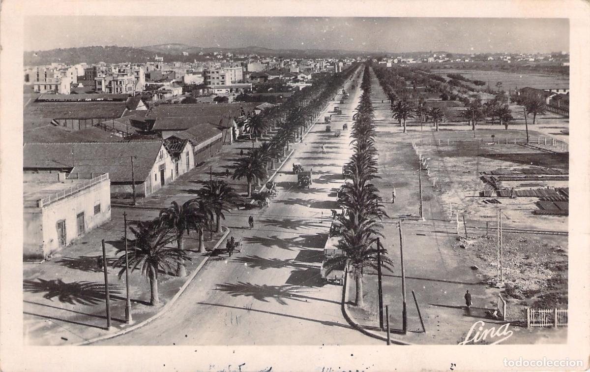 Postales: Postal de la Avenue Gambetta en T&uacute;nez, Vista A&eacute;rea