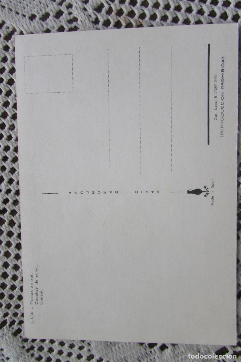 Postales: PUESTA DE SOL, EDICIONES SAVIR N&ordm; 2036 - SIN CIRCULAR - Foto 2