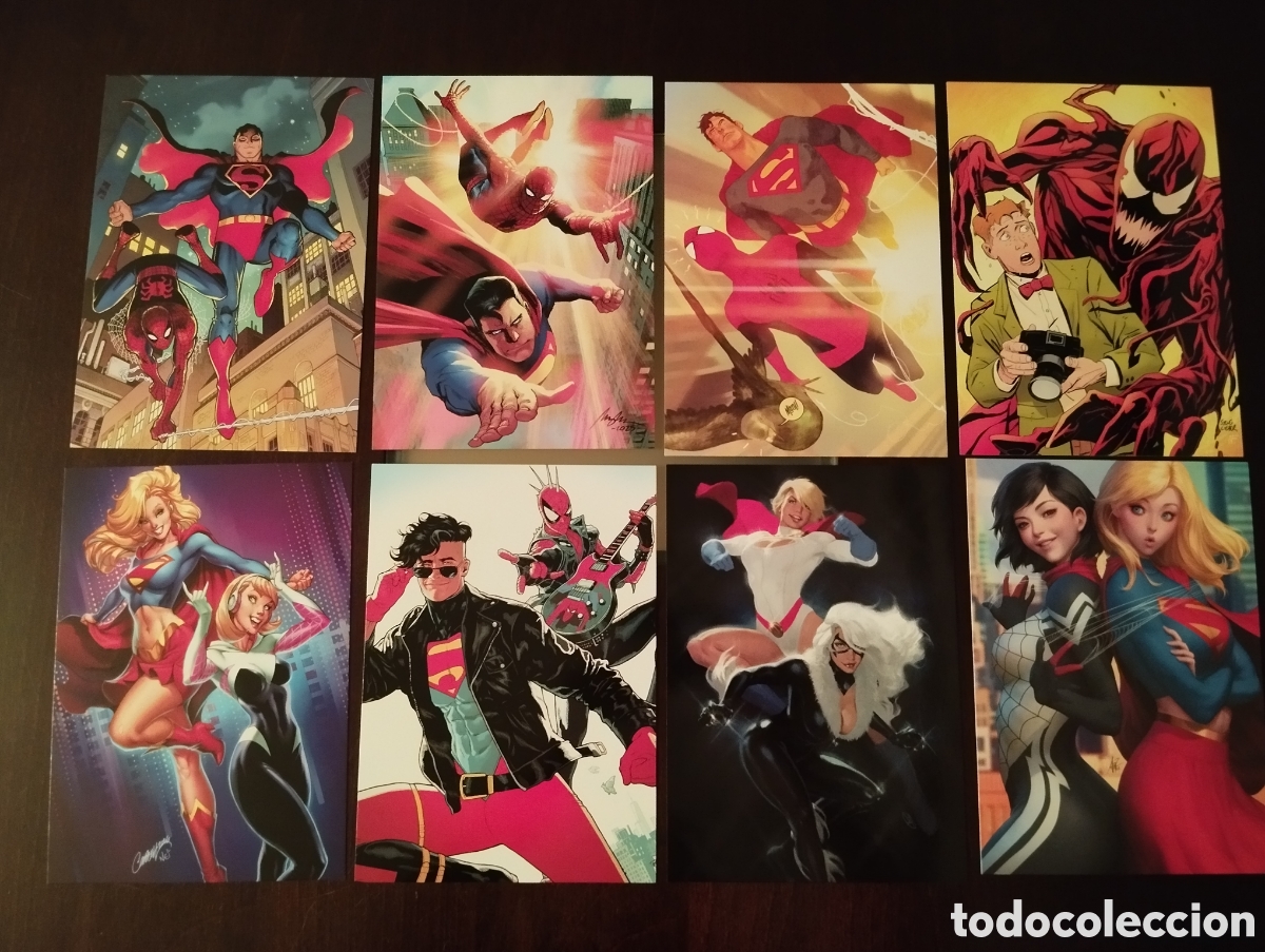 Cartoline: Postales coleccionables Superman Spiderman Panini