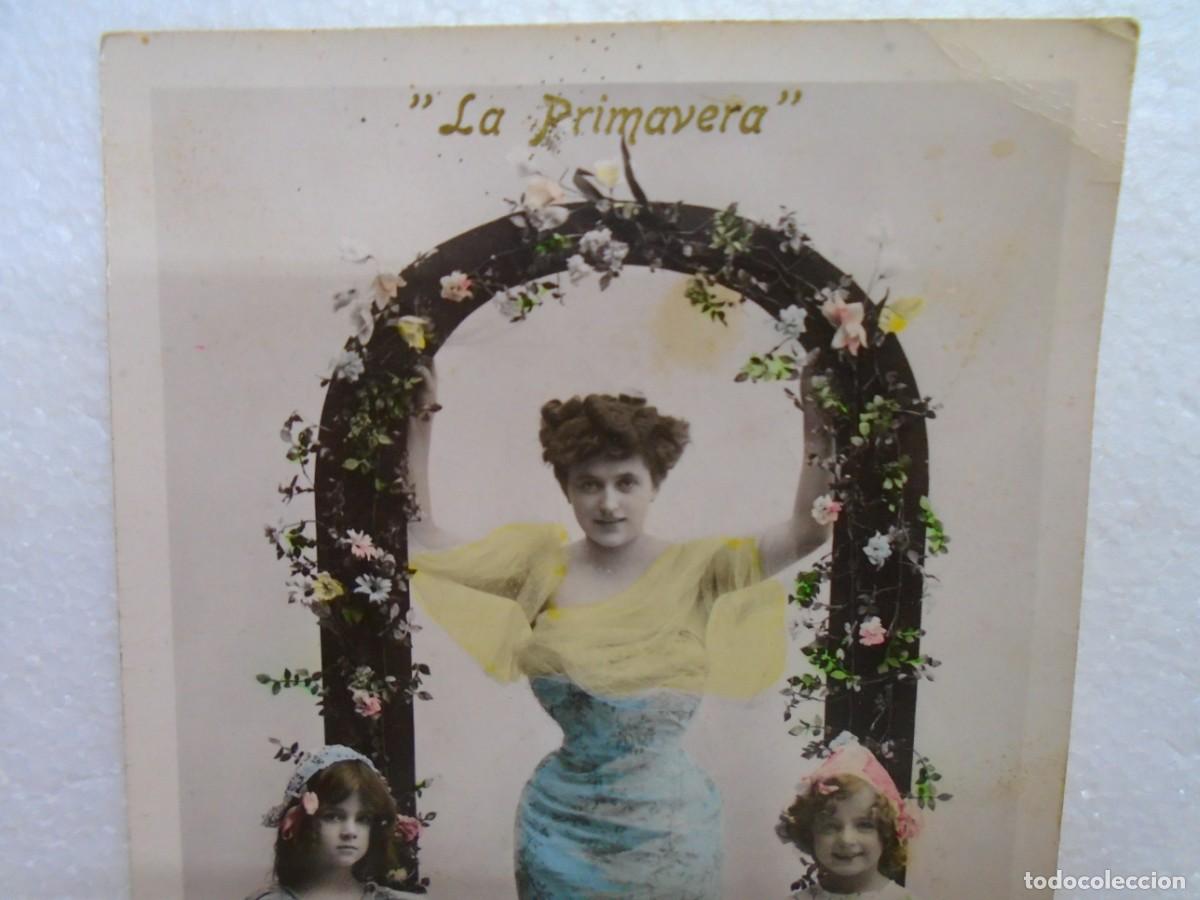 Postales: &rdquo;LA PRIMAVERA&rdquo; TARJETA POSTAL S/C C.A.1910. - Foto 2
