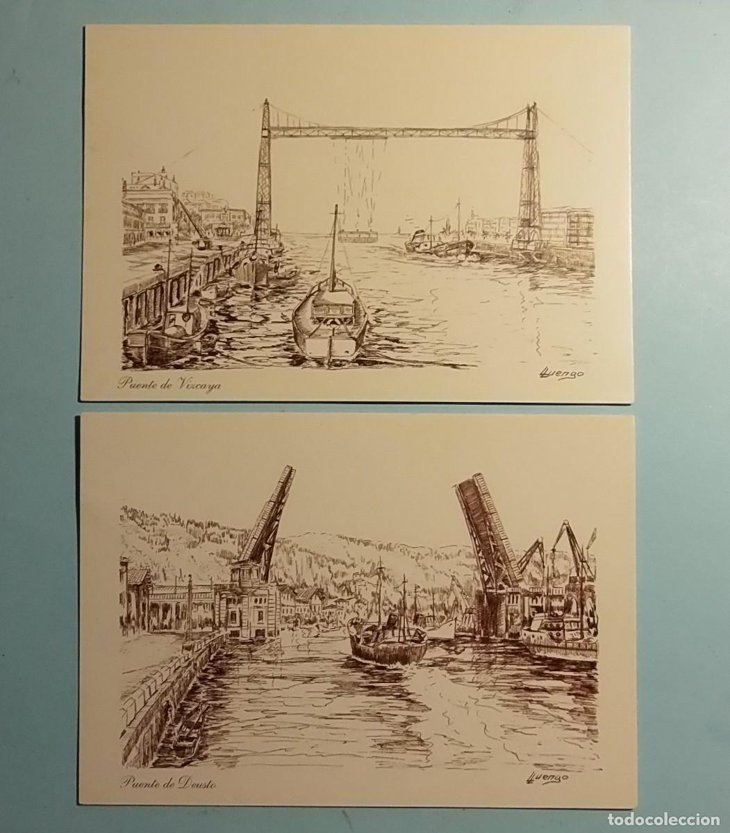 Postales: TARJETA POSTAL - VIZCAYA, PUENTES (PORTUGALETE Y DEUSTO).