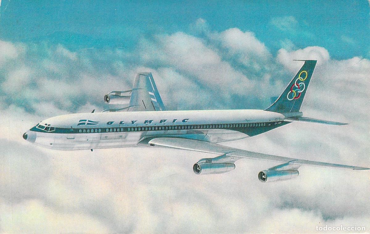 Postcards: Postal de Avi&oacute;n Boeing 707-320 de Olympic Airways