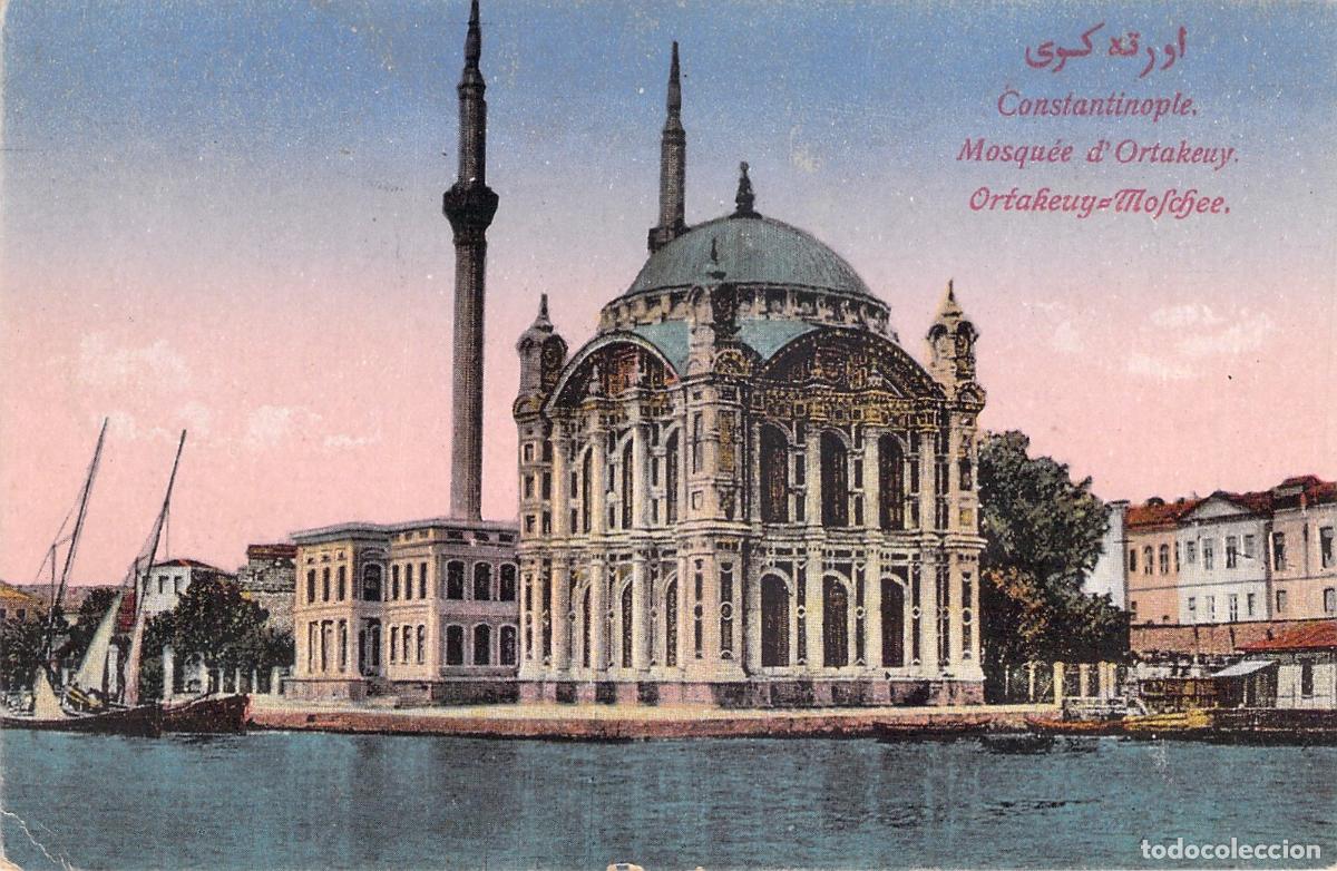 Cartes Postales: Postal de la Mezquita de Ortak&ouml;y en Constantinopla Estambul