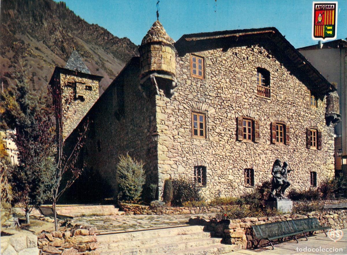 Postkarten: Postal de la Casa de les Valls en Andorra la Vella