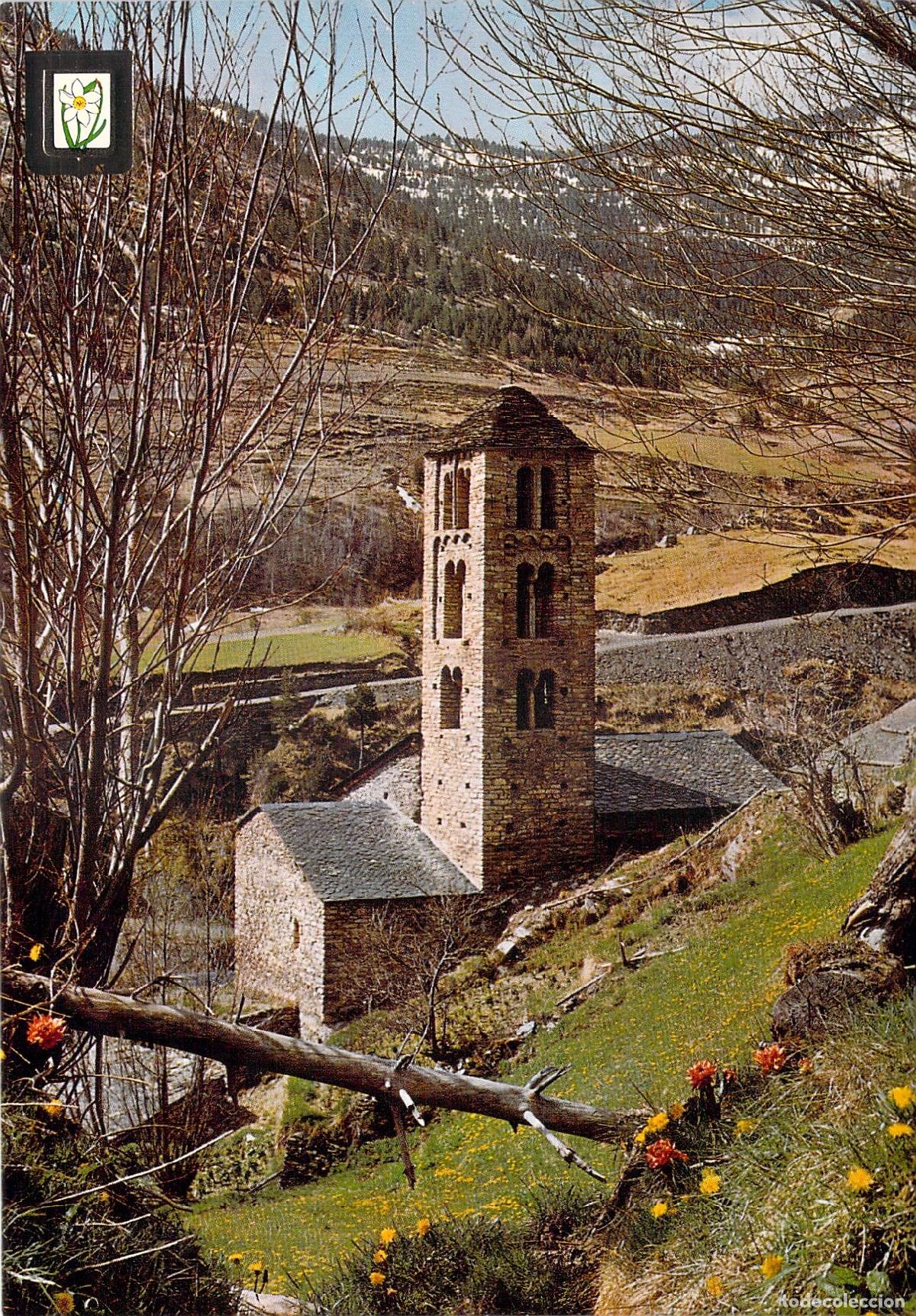 Cartes Postales: Postal Iglesia Rom&aacute;nica de Pal, Valles de Andorra, Escudo de Oro