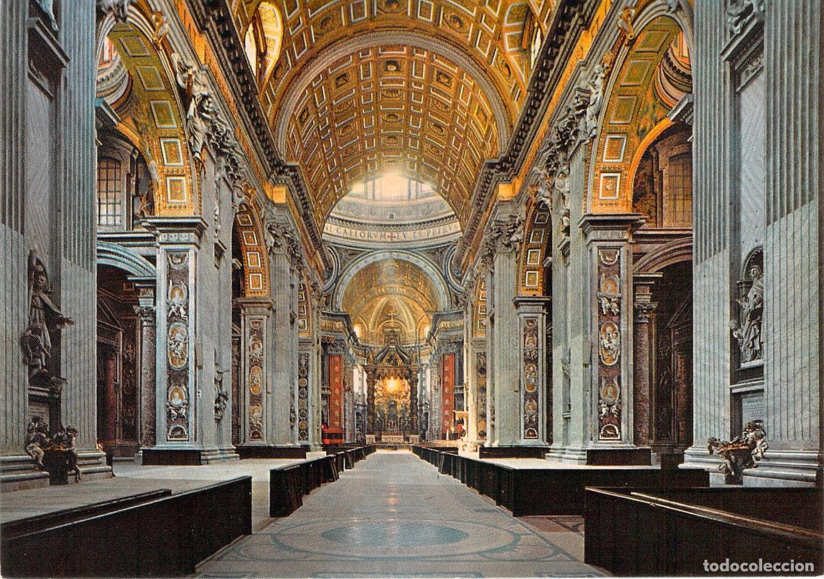 Cartes Postales: Postal de la Bas&iacute;lica de San Pedro, Interior, Ciudad del Vaticano