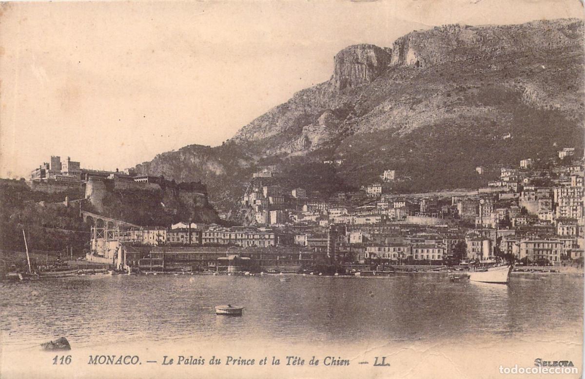 Postales: Postal de M&oacute;naco - El Palacio del Pr&iacute;ncipe y la T&ecirc;te de Chien - Foto 1