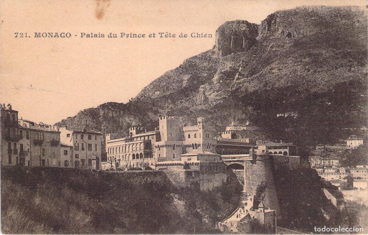 Cartes Postales: Postal del Palacio del Pr&iacute;ncipe y T&ecirc;te de Chien en M&oacute;naco