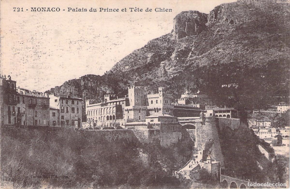 Postales: Postal de M&oacute;naco: Palacio del Pr&iacute;ncipe y Monte T&ecirc;te de Chien - Foto 1