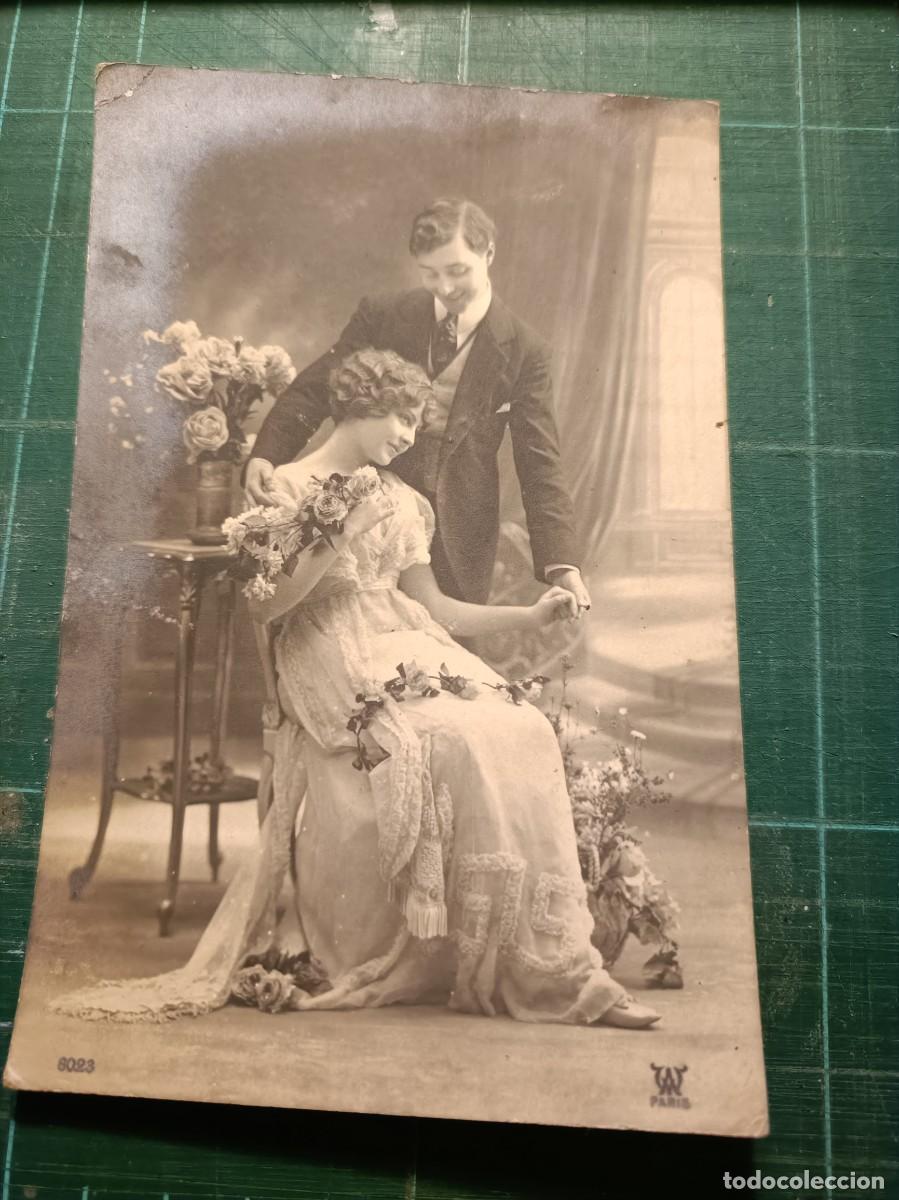 Postkarten: ANTIGUA POSTAL ROM&Aacute;NTICA ENAMORADOS
