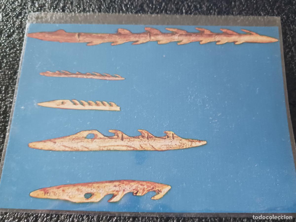 Postales: arte prehistorico, arpones de hueso