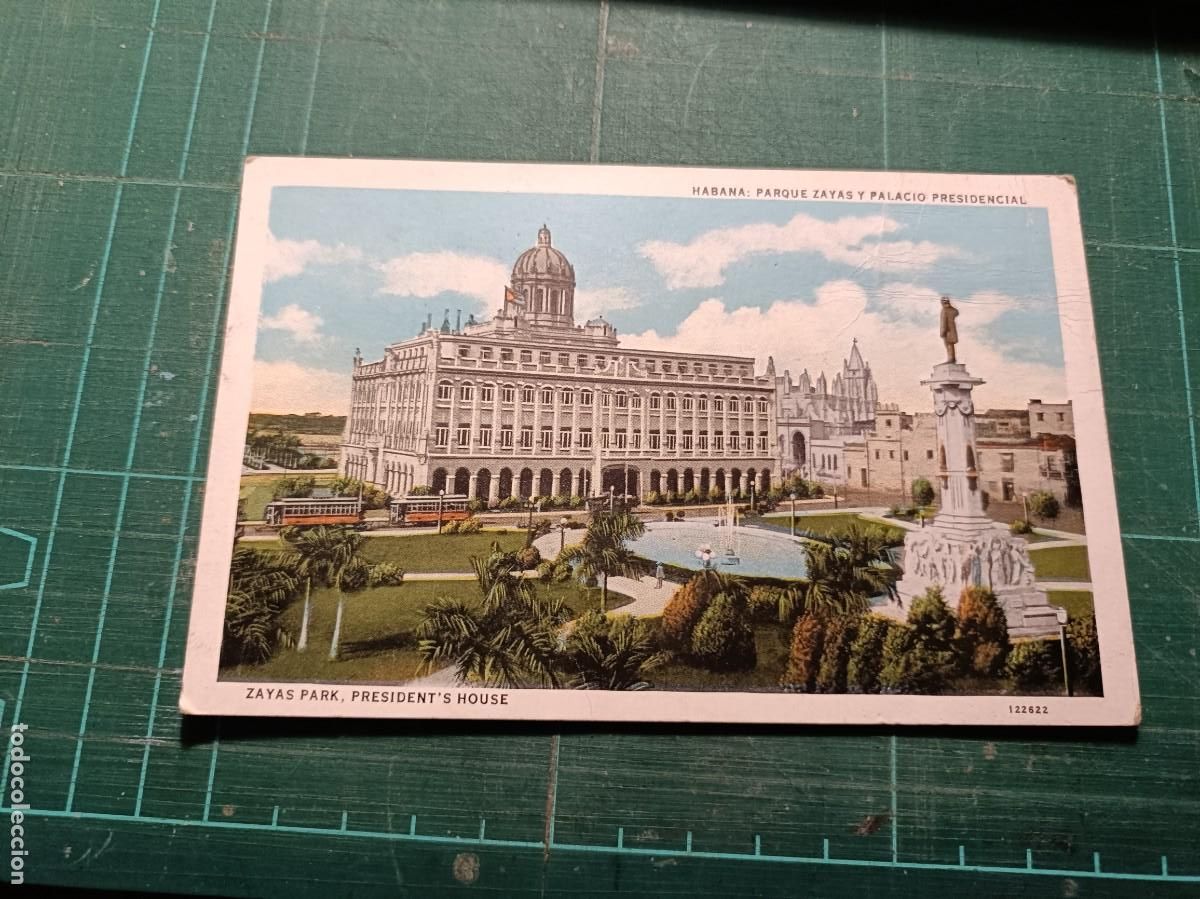 Postkarten: ANTIGUA POSTAL CUBA HABANA PARQUE ZAYAS PALACIO PRESIDENCIAL