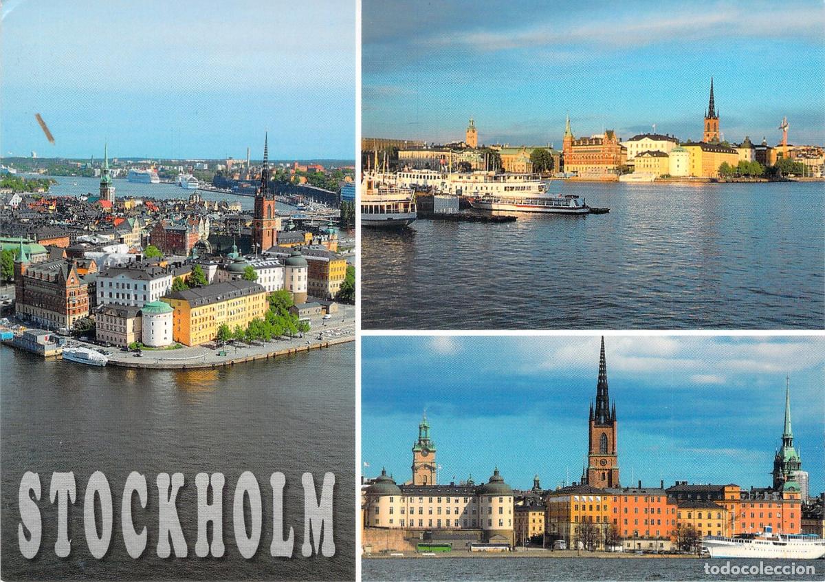 Postkarten: Postal Tur&iacute;stica de Estocolmo - Vistas de Gamla Stan, Suecia