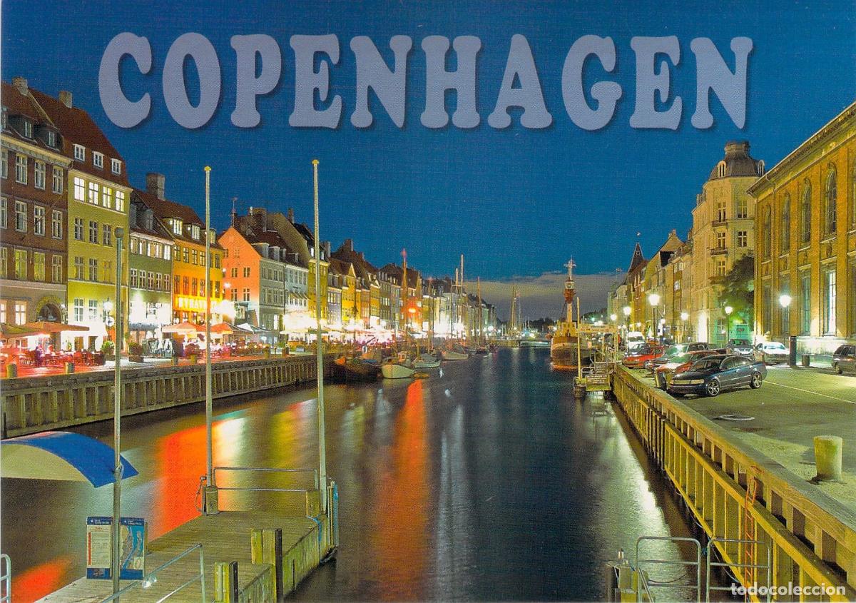 Postales: Postal de Copenhague Nyhavn de Noche de Pullmantur - Foto 1