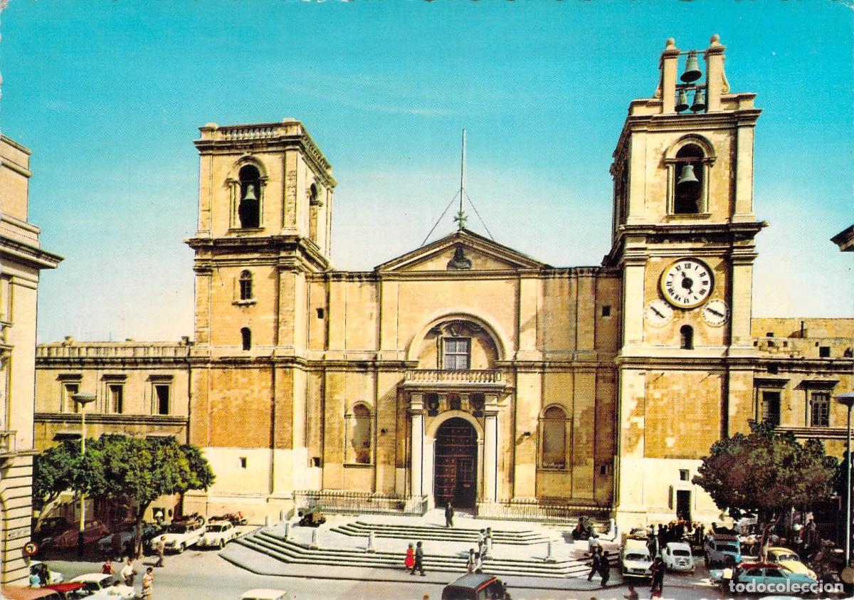 Postkarten: Postal de la Cocatedral de San Juan en La Valeta, Malta