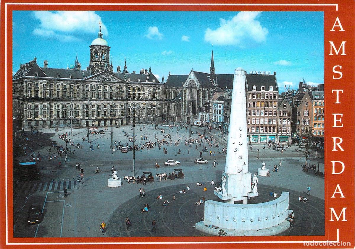 Postales: Postal de &Aacute;msterdam, Plaza Dam y Palacio Real - Foto 1