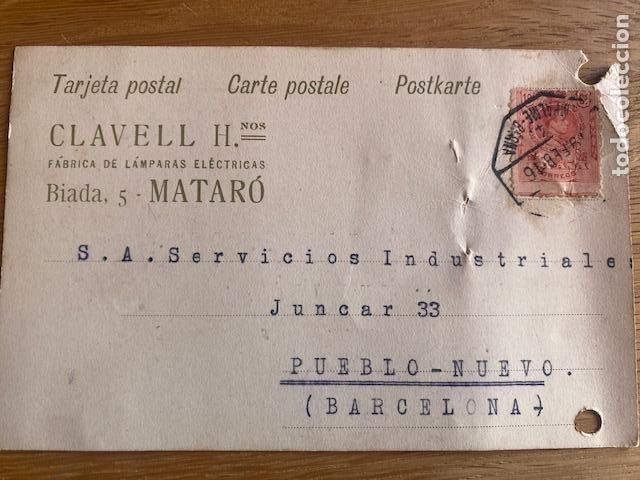 Postales: Matar&oacute;, Fabrica de Lamparas Electricas Clavell Hnos. 1916