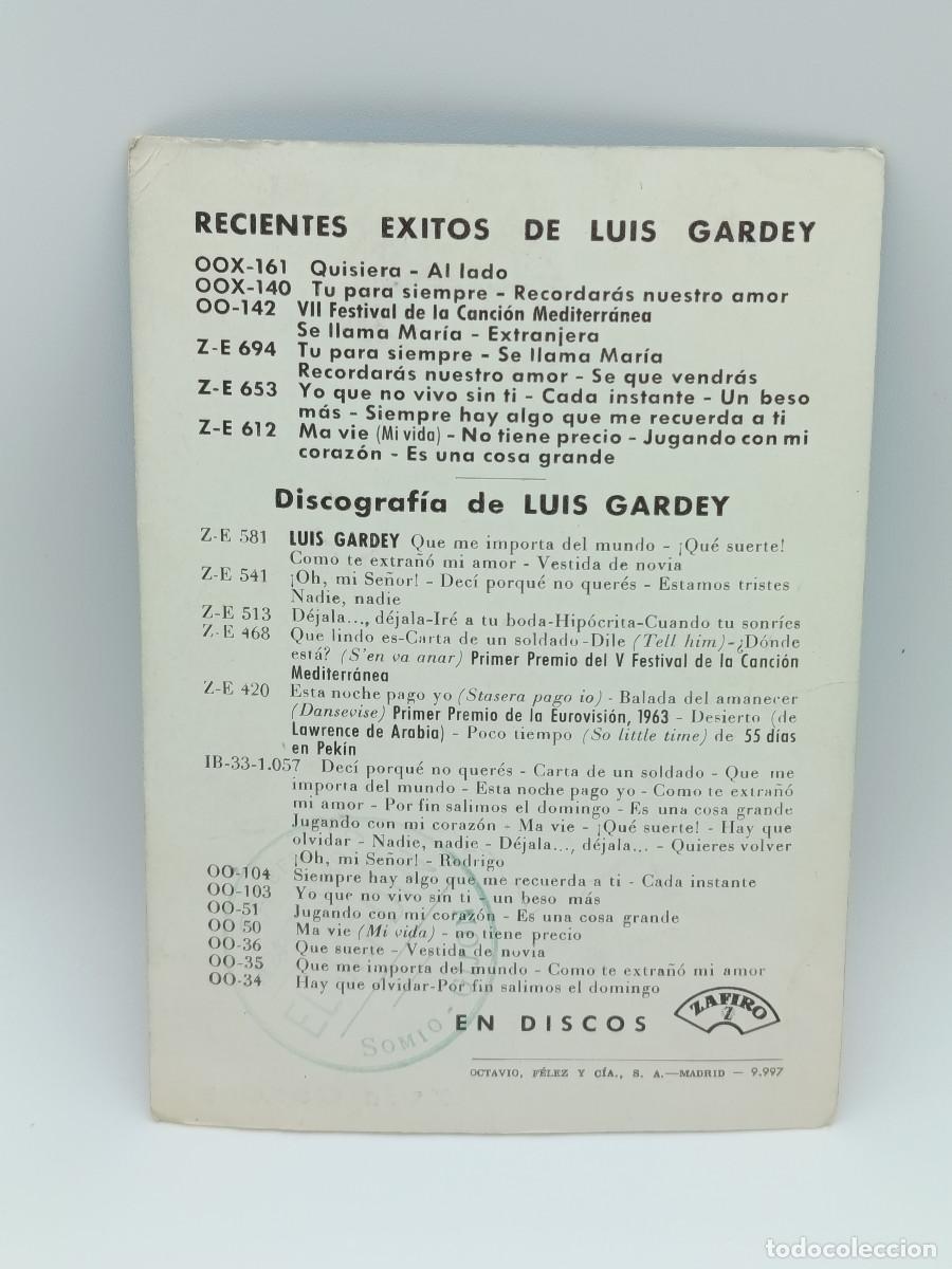 Postales: FOTOGRAFIA POSTAL ANTIGUA LUIS GARDEY. PY - Foto 2
