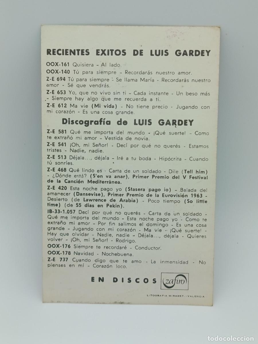 Postales: FOTOGRAFIA POSTAL ANTIGUA LUIS GARDEY. PY - Foto 2
