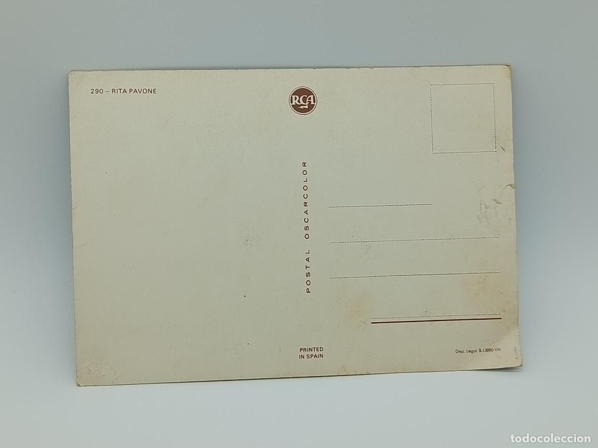 Postales: FOTOGRAFIA POSTAL ANTIGUA RITA PAVONE. PY - Foto 2