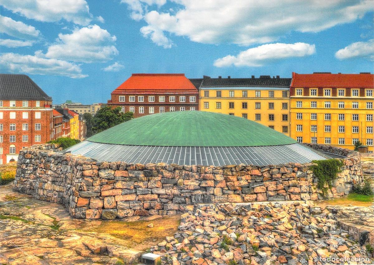 Postais: Postal de la Iglesia de Temppeliaukio en Helsinki, Finlandia