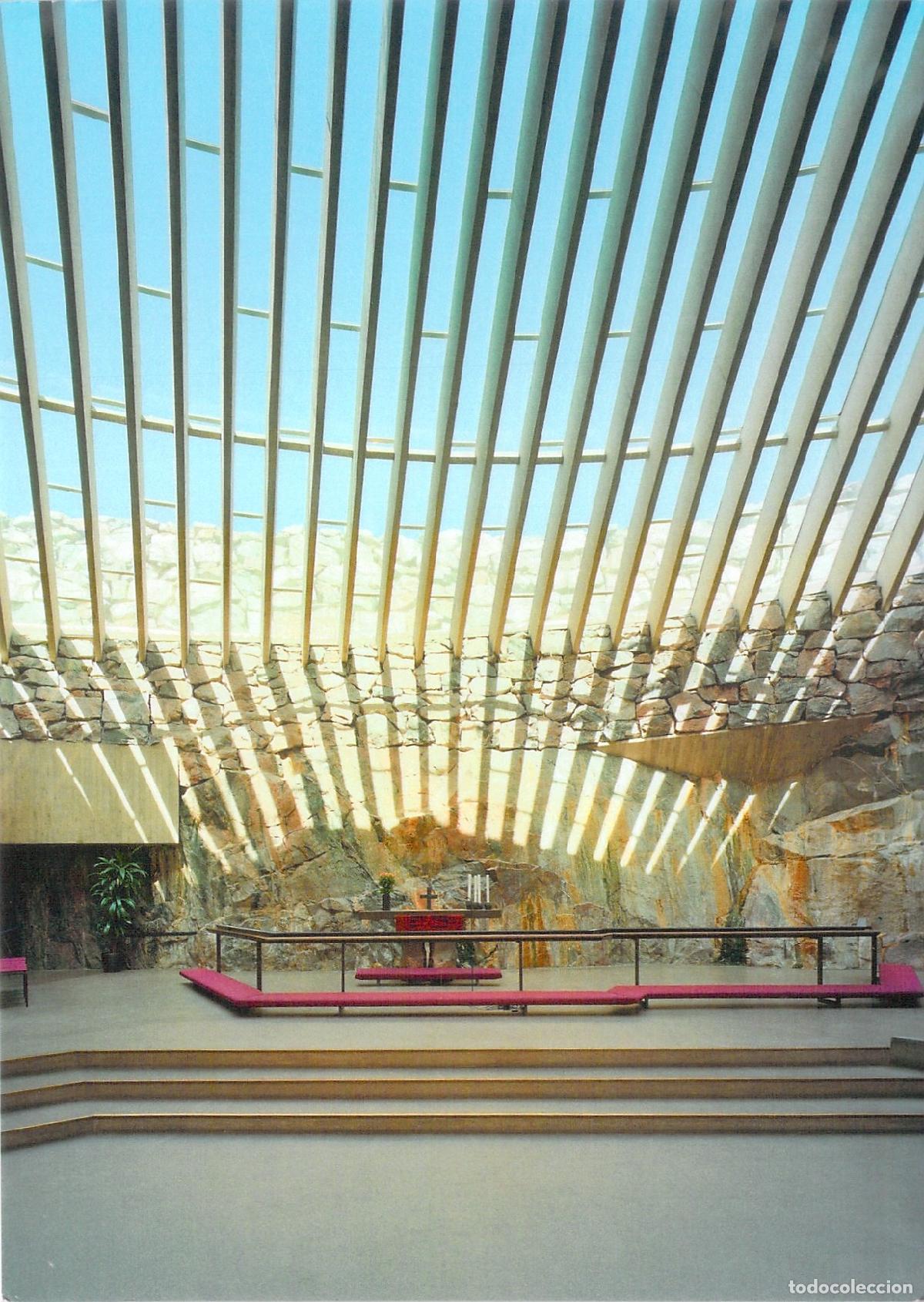 Postais: Postal Iglesia de Temppeliaukio Helsinki Finlandia Arquitectura de Roca