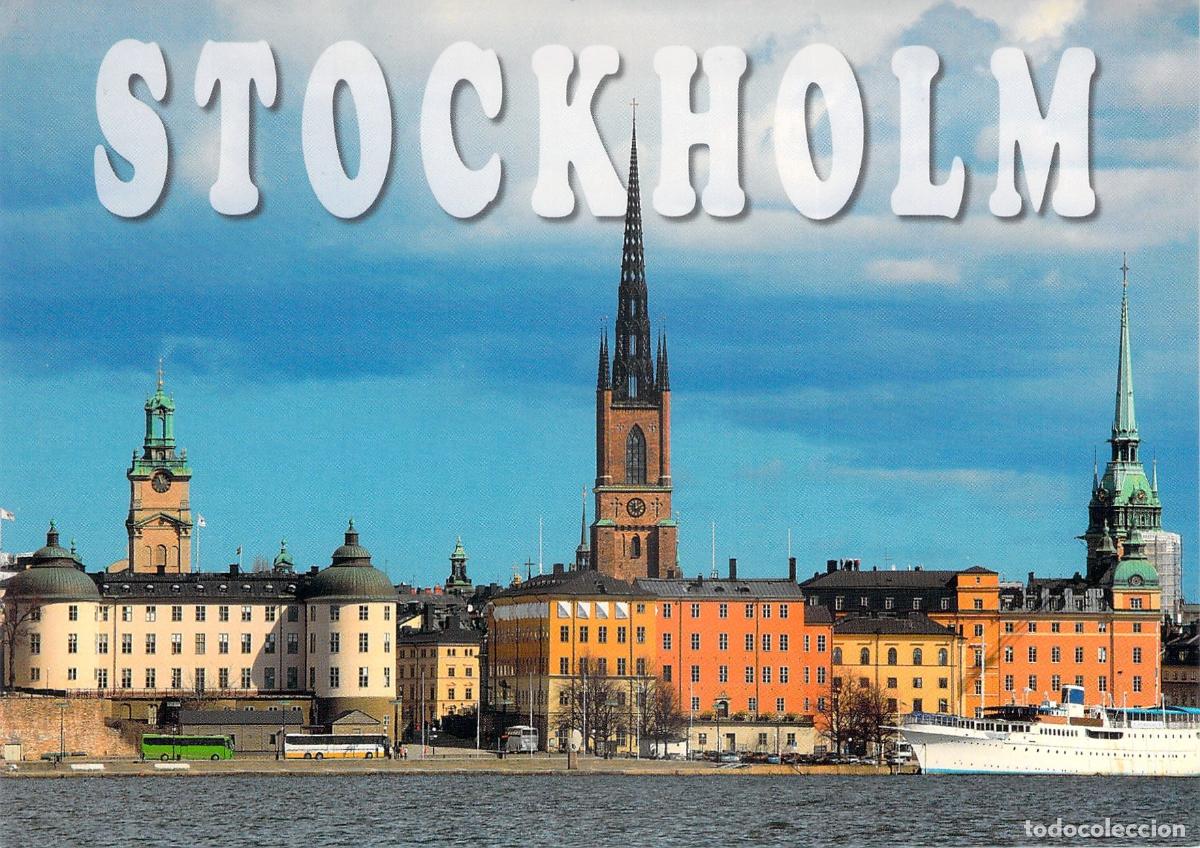 Postais: Postal de Estocolmo Suecia con Vista de Riddarholmen