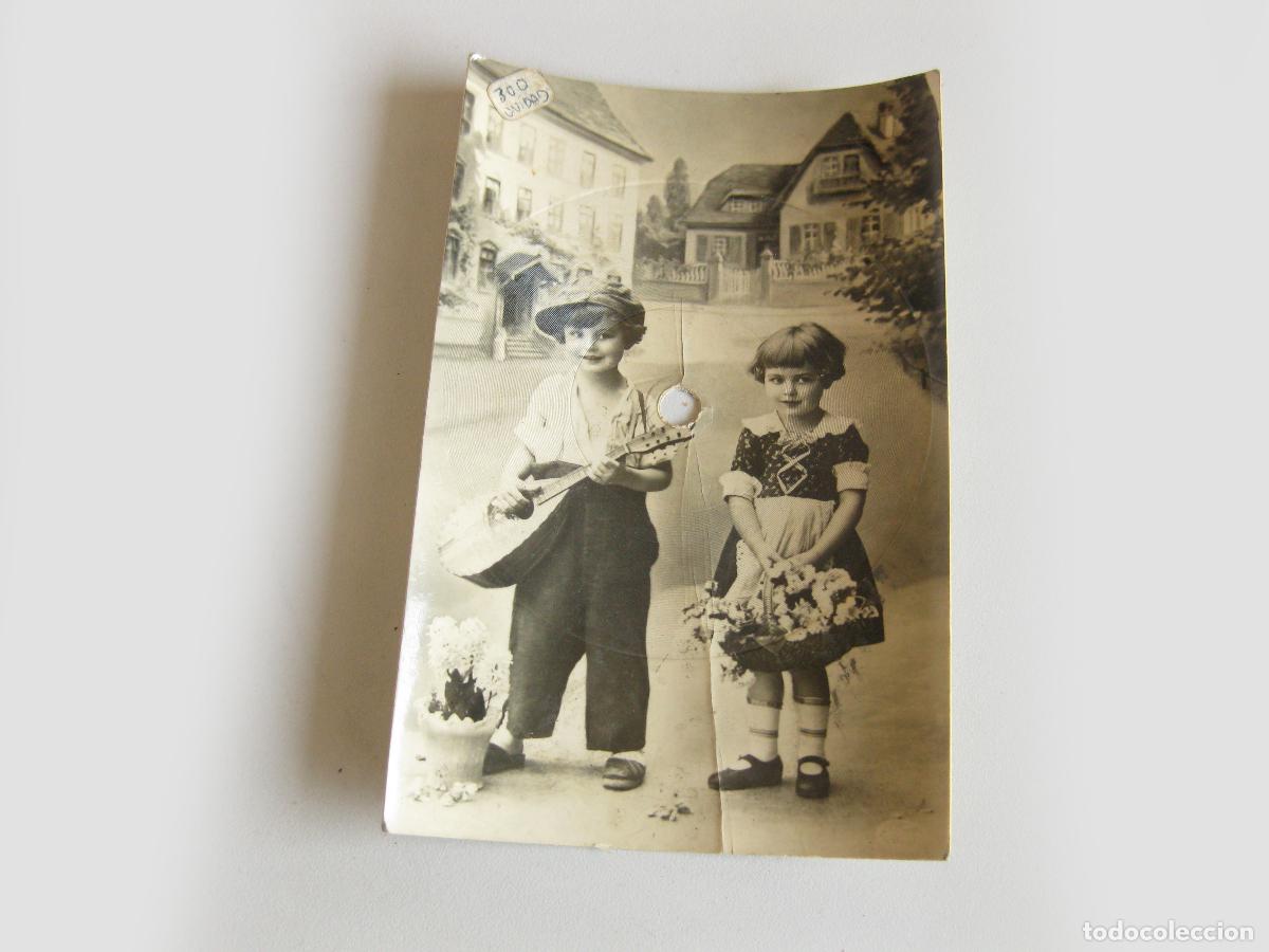 Cartoline: ANTIGUA TARJETA POSTAL MUSICAL CON DISCO DE GRAM&Oacute;FONO. WECO TONBILD-POSTKARTE.
