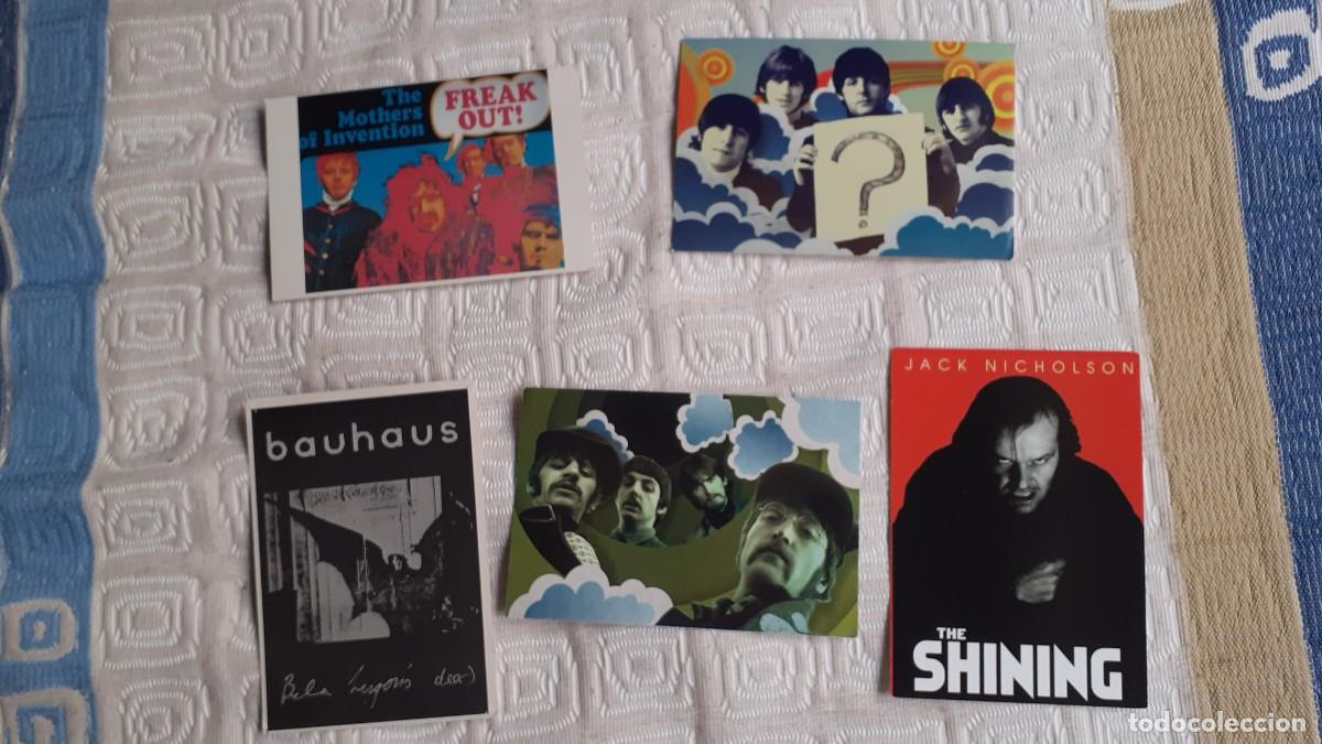 Postales: Lote 5 postales: Zappa, Bauhaus, Beatles, etc