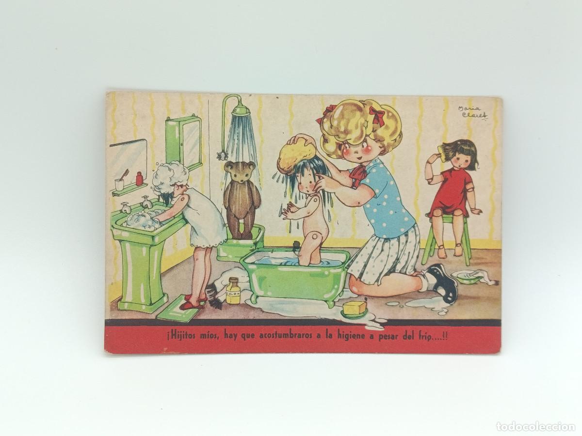 Postcards: FOTOGRAFIA POSTAL ANTIGUA ESCRITA. DIBUJO NI&Ntilde;OS A&Ntilde;OS 50. PY.
