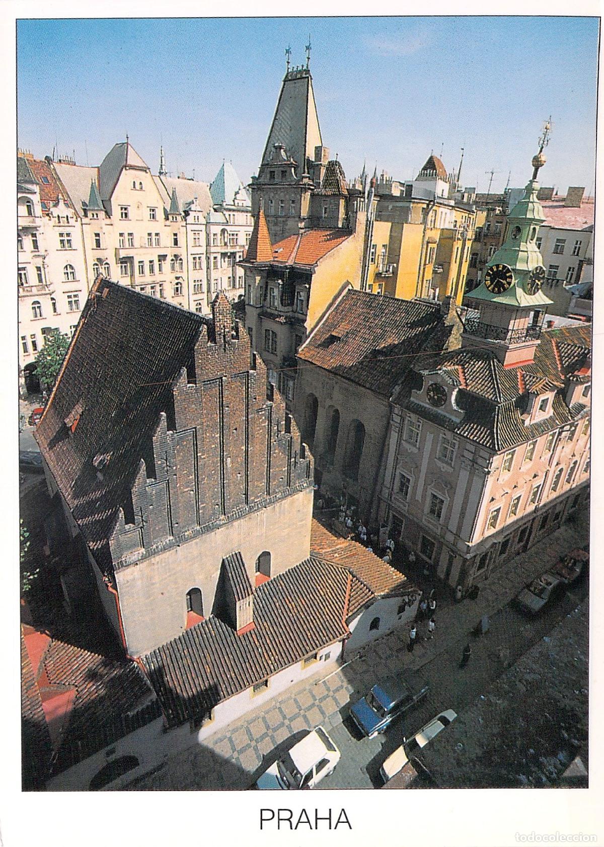 Cartes Postales: Postal de Praga: Sinagoga Vieja-Nueva y Ayuntamiento Jud&iacute;o