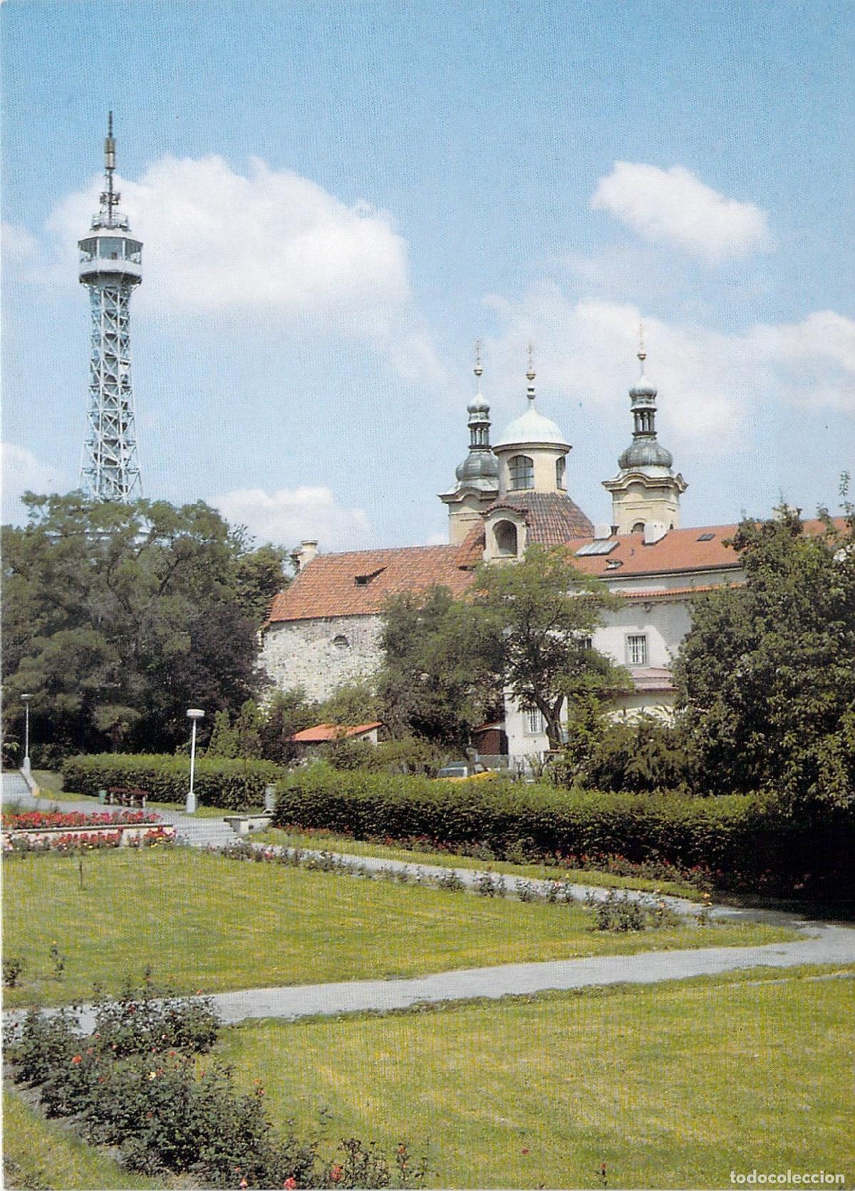 Cartes Postales: Postal de Praga con la Torre de Petř&iacute;n y la Iglesia de San Lorenzo