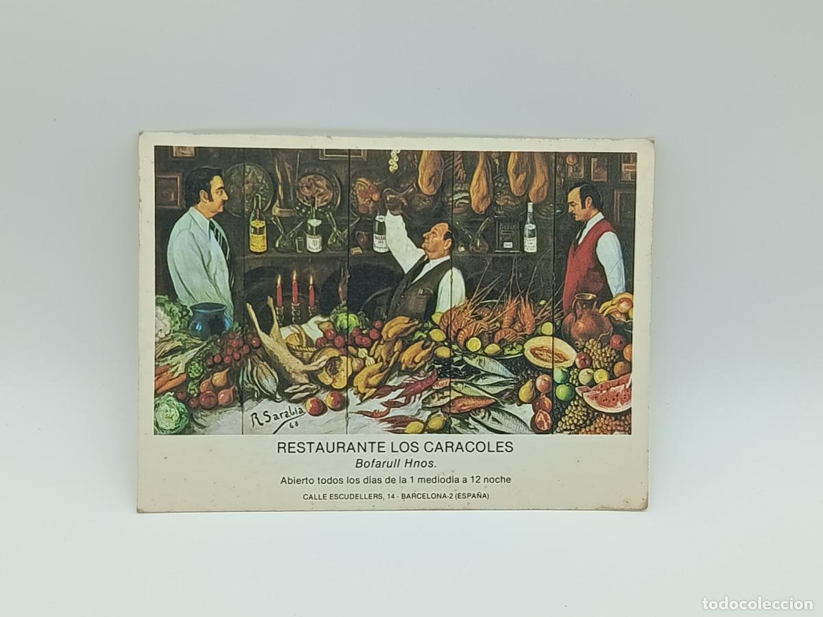 Postales: FOTOGRAFIA POSTAL ANTIGUA. RESTAURANTE LOS CARACOLES GIJON. PY.