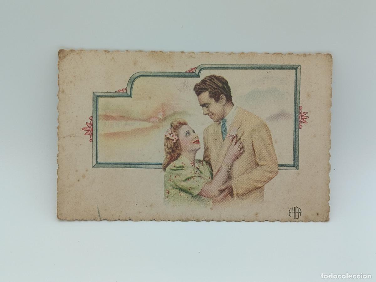 Cartes Postales: FOTOGRAFIA POSTAL ANTIGUA. PAREJA ROMANTICA FHER. PY.