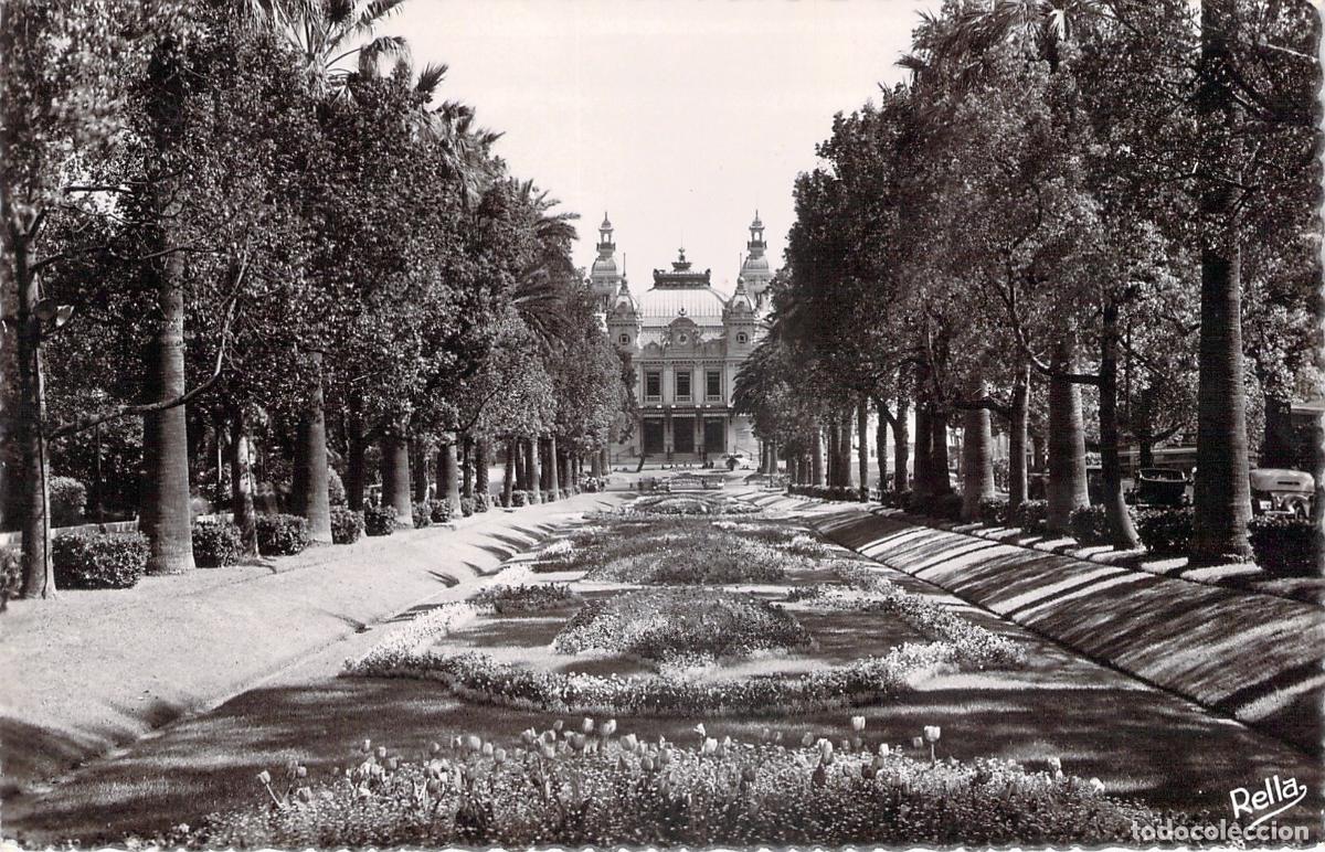 Cartes Postales: Postal de Monte-Carlo - El Casino y los Jardines de la Costa Azul