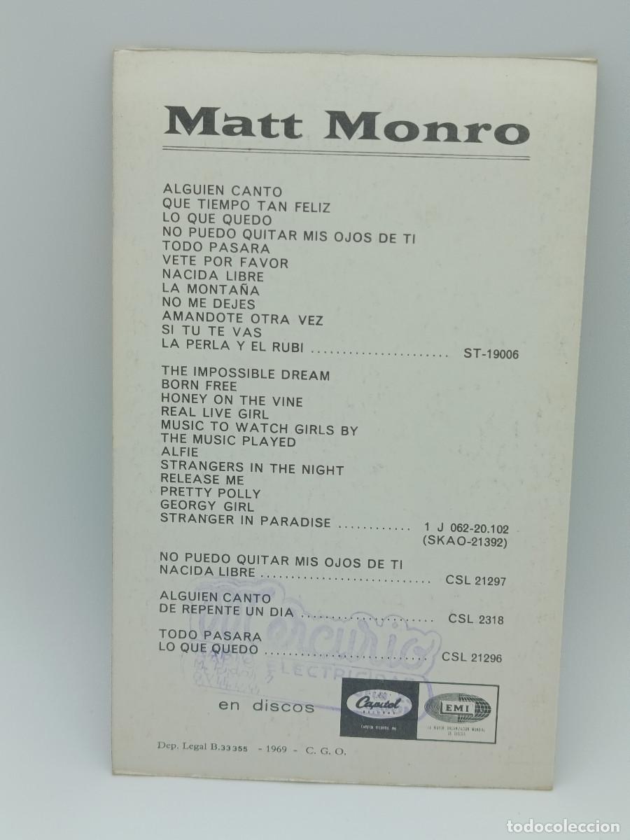 Postales: FOTOGRAFIA POSTAL ANTIGUA MATT MONRO. PY - Foto 2