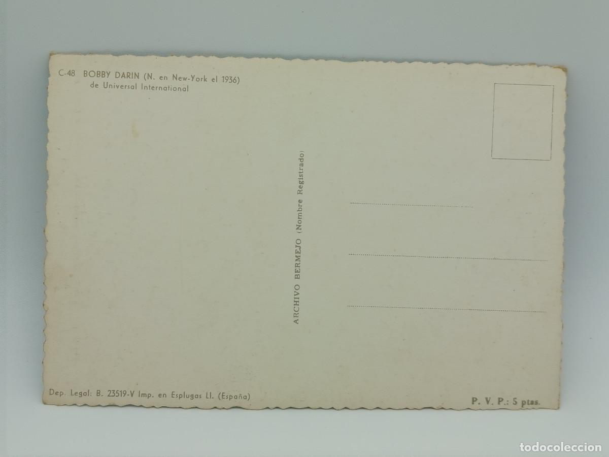 Postales: FOTOGRAFIA POSTAL ANTIGUA BOBBY DARIN. PY - Foto 2