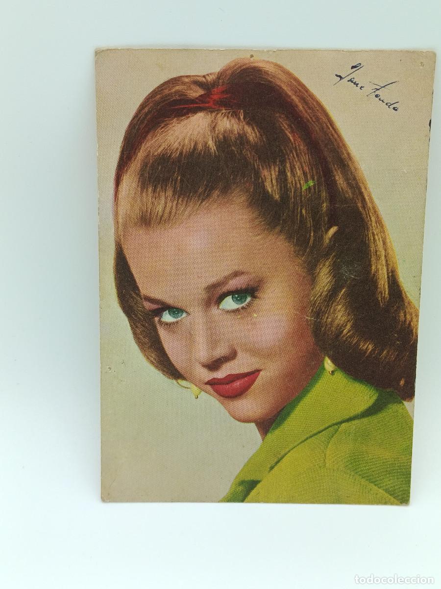 Postales: FOTOGRAFIA POSTAL ANTIGUA JANE FONDA. CON ANOTACIONES. PY