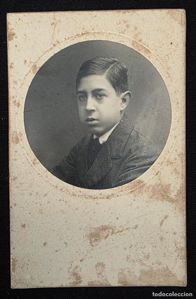 Cartes Postales: P.1072 Antigua Tarjeta Postal Fotogr&aacute;fica Retrato de Joven &ndash; Estudio Vience Fontanella 22 Barcelona